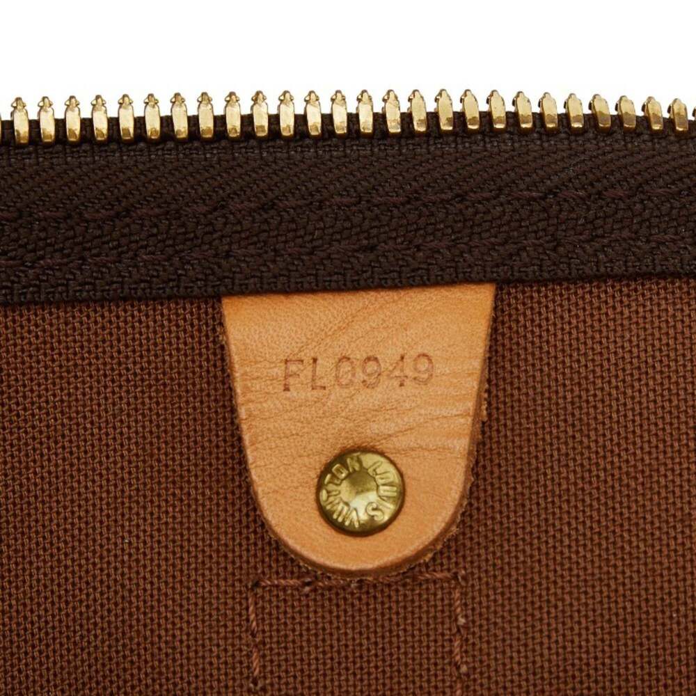 LOUIS VUITTON Authentic Brown Monogram Leather Keepall 55 Boston Bag - Picture 13 of 13
